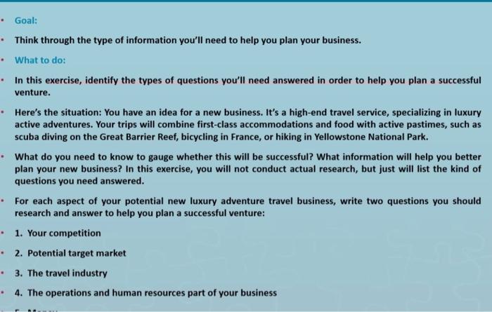 adventure travel business plan