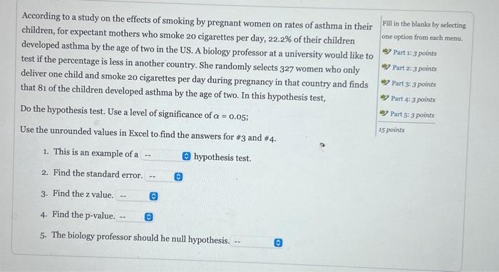 5.04 quiz: tobacco part 2 Solved According to a study on the effects of smoking by