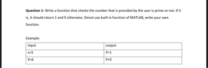 Solved Question 1- Write a function that checks the number | Chegg.com
