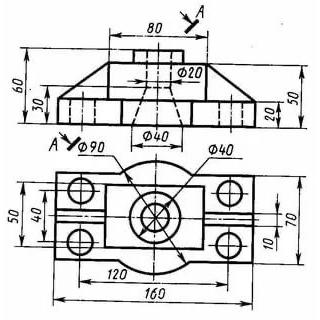 Solved Front view-a half sectionTop viewLeft side-a half | Chegg.com