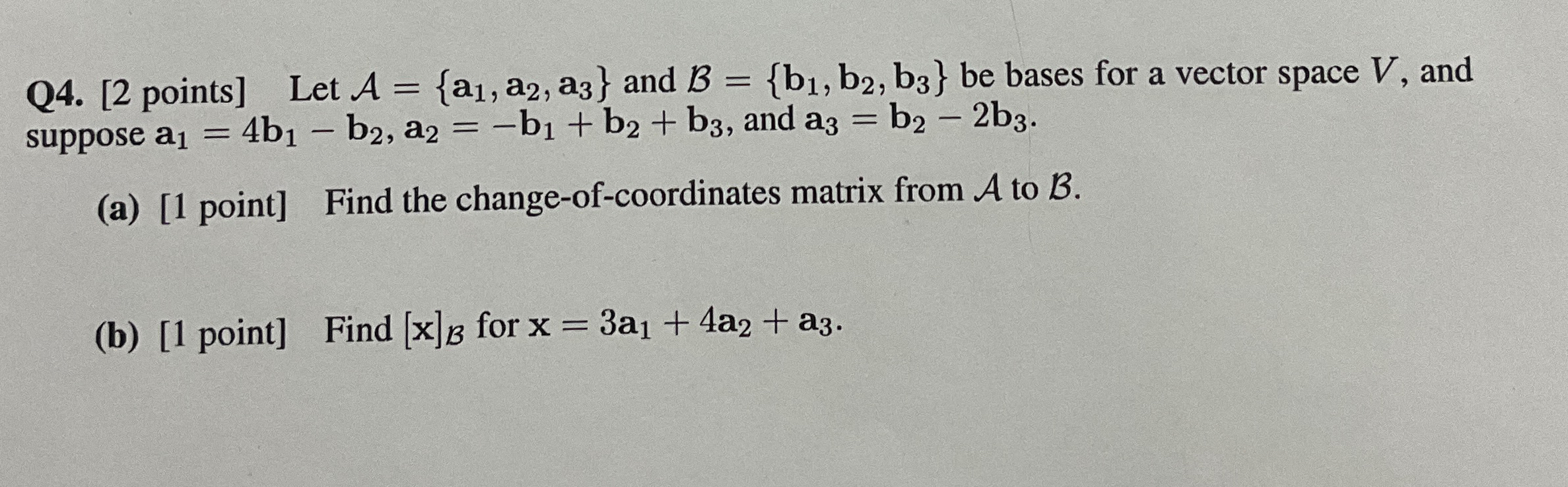 Solved Q4. [2 ﻿points] ﻿Let A={a1,a2,a3} ﻿and B={b1,b2,b3} | Chegg.com