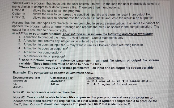 Solved You will write a program that loops until the user | Chegg.com