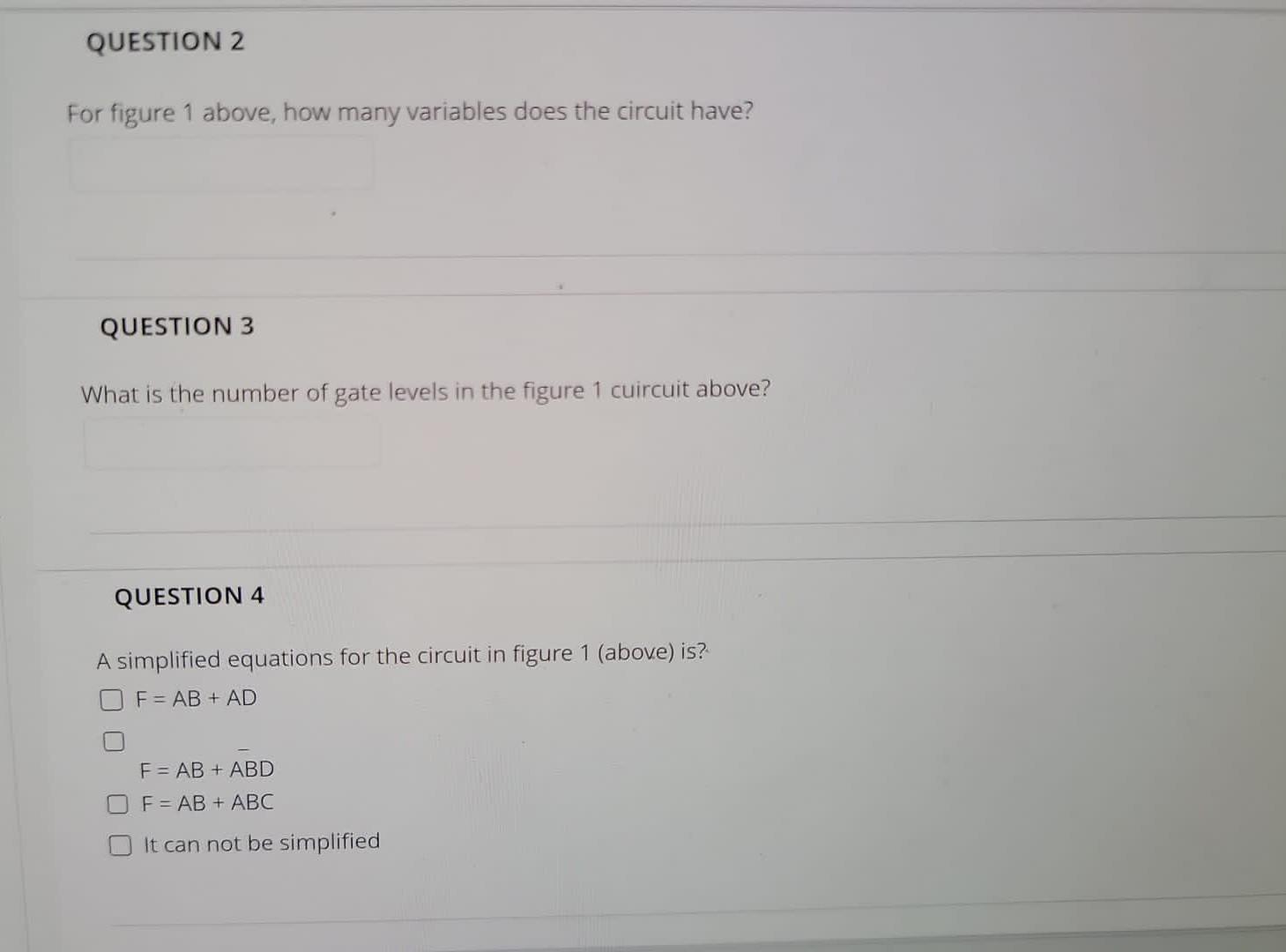 Solved QUESTION 1 A. B. A. B. B D. AND AND AND Figure 1. OR | Chegg.com