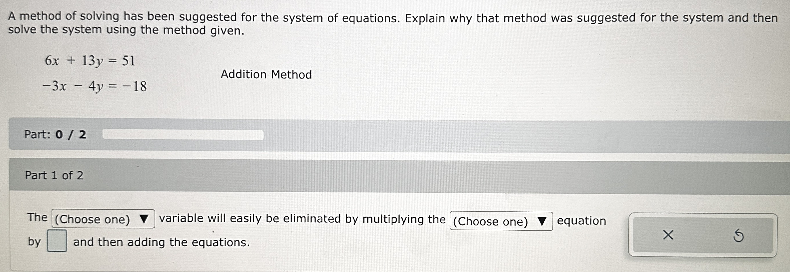 Solved A method of solving has been suggested for the system | Chegg.com