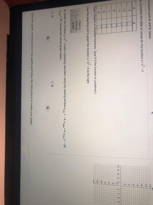 Solved Complete parts a. and b. below. a. Complete the table | Chegg.com