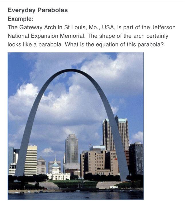 examples of parabolas in real life