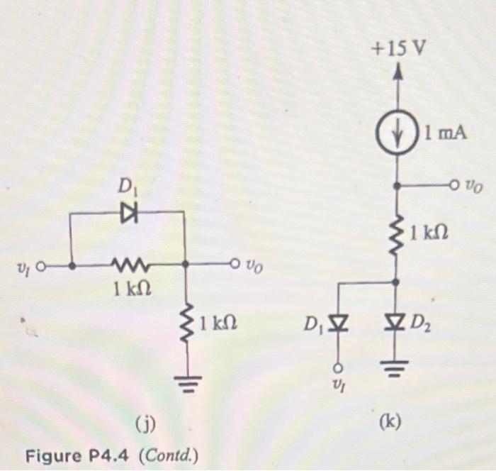 Solved 4.4 In Each Of The Ideal-diode Circuits Shown In Fig. | Chegg.com