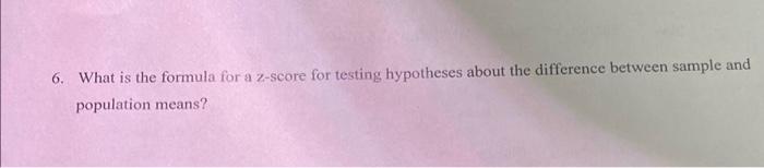 z score hypothesis testing formula