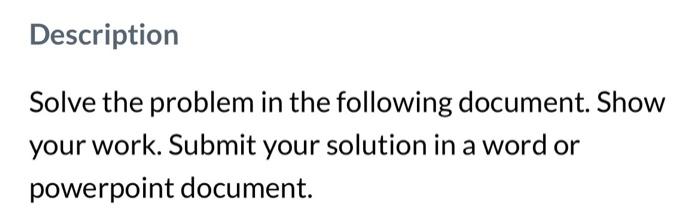 Solved Description Solve the problem in the following | Chegg.com