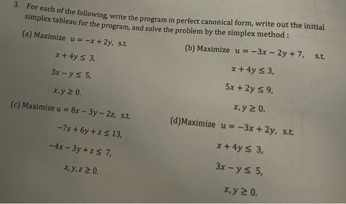 Solved 3a,b,c,d - This will take some time! I want you to | Chegg.com