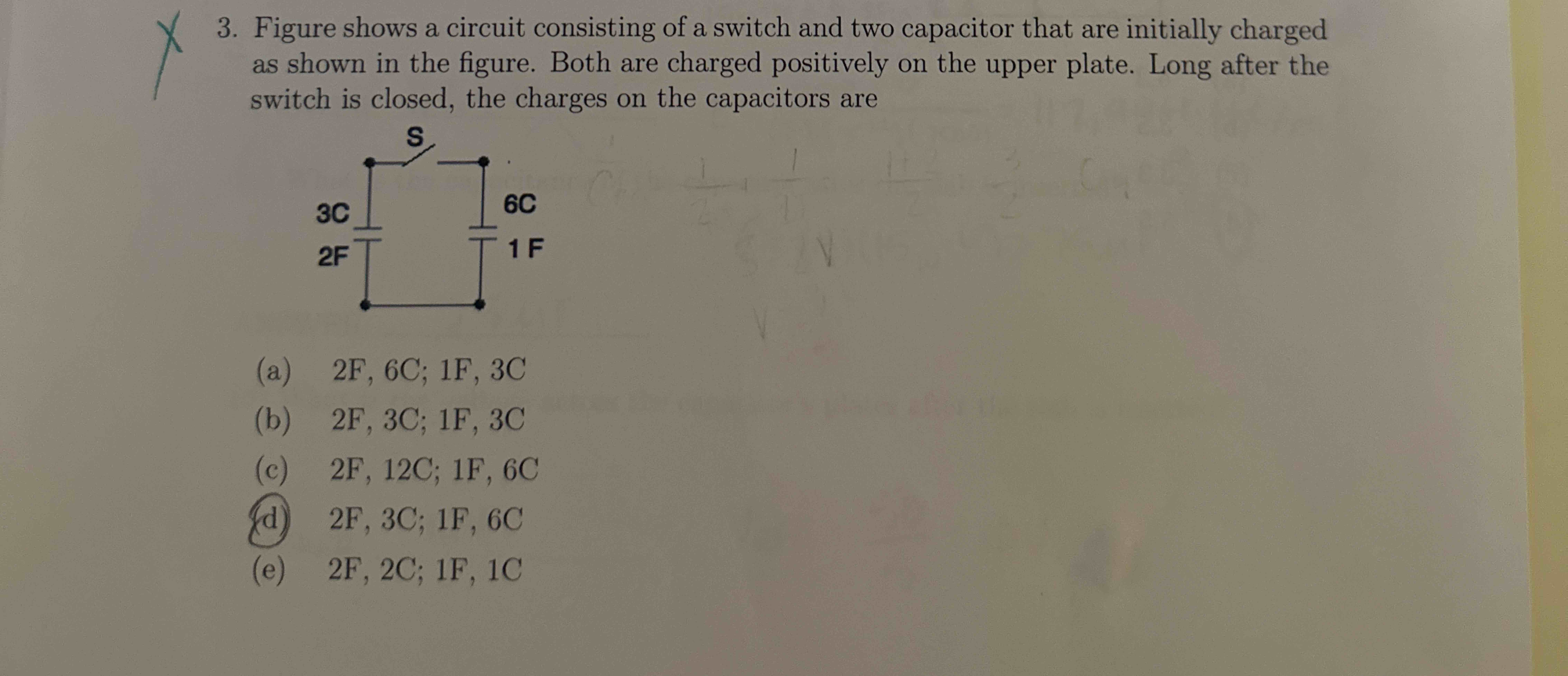 Solved Figure shows a circuit consisting of ﻿a switch and | Chegg.com