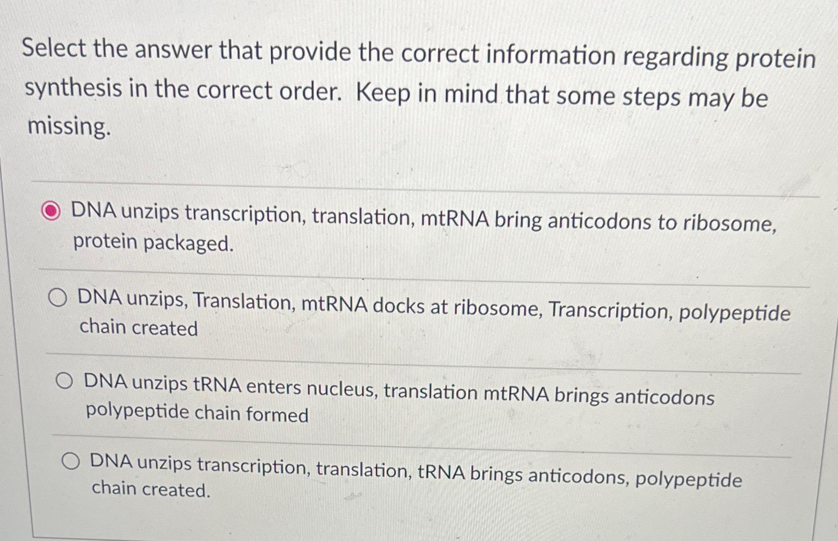 Solved Select The Answer That Provide The Correct | Chegg.com