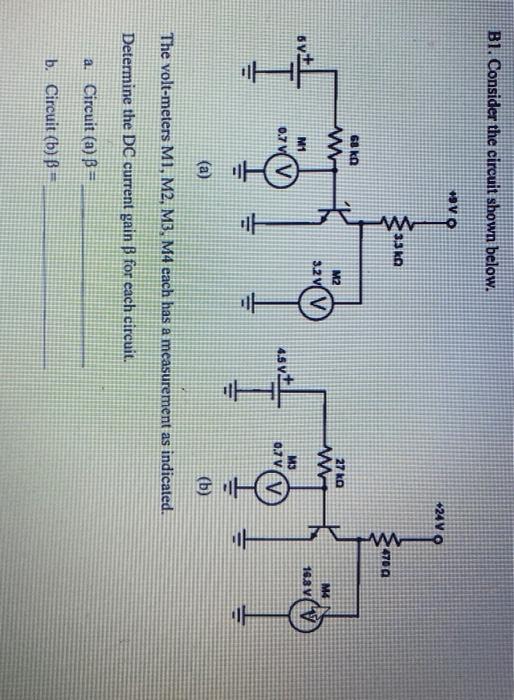 B1 Consider The Circuit Shown Below Vo 24v O 470 G Chegg Com