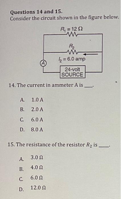 Solved Questions 14 And 15. Consider The Circuit Shown In | Chegg.com