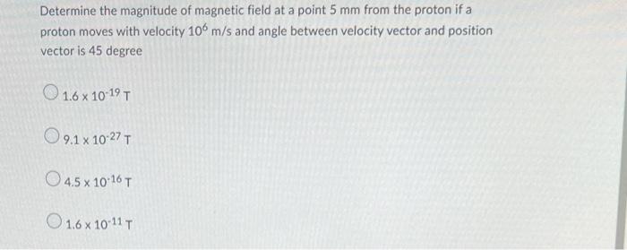 Solved Determine the magnitude of magnetic field at a point | Chegg.com