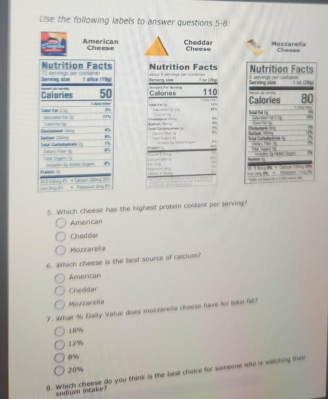 Solved Use the following labels to answer questions 58