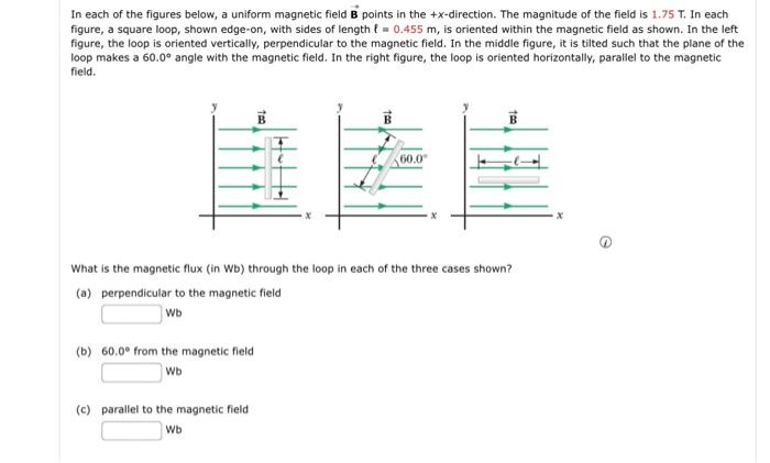 Solved In each of the figures below, a uniform magnetic | Chegg.com