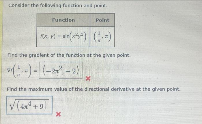 Solved Consider the following function and point. Find the | Chegg.com