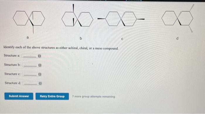 Solved O doo a b С d Identify each of the above structures | Chegg.com