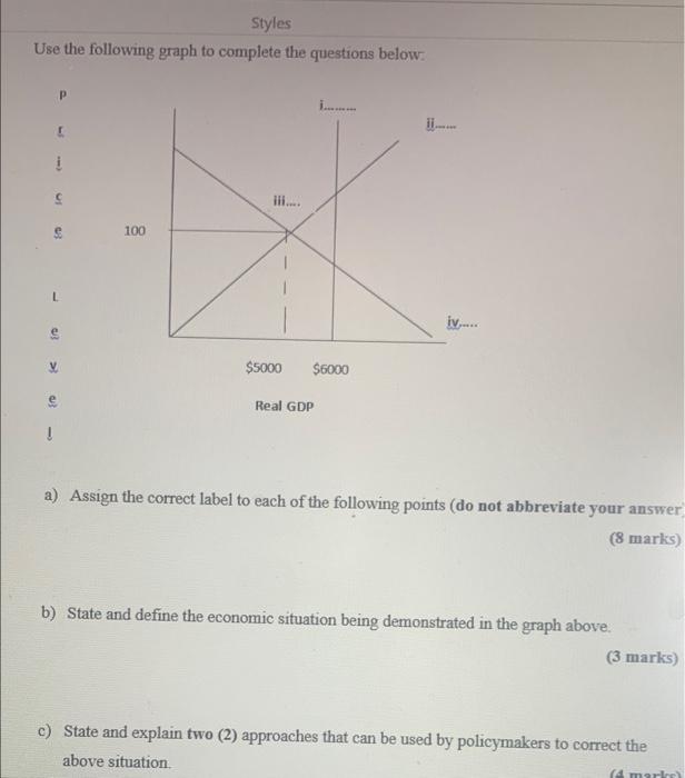 Solved Use The Following Graph To Complete The Questions | Chegg.com