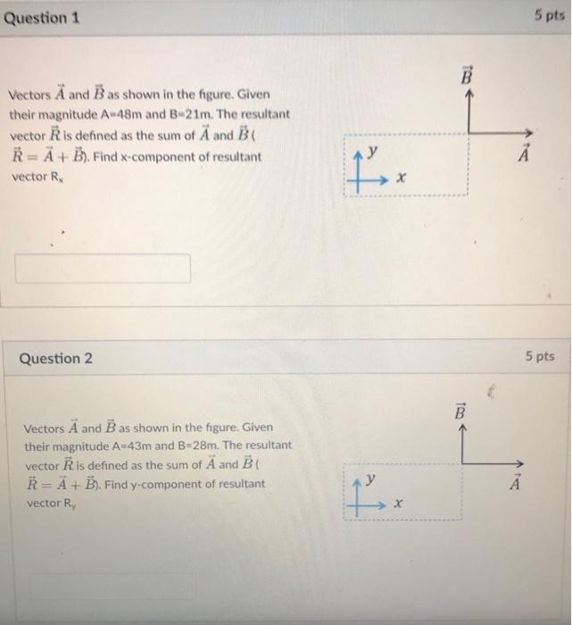 Solved Vectors A And B As Shown In The Figure, Given Their | Chegg.com