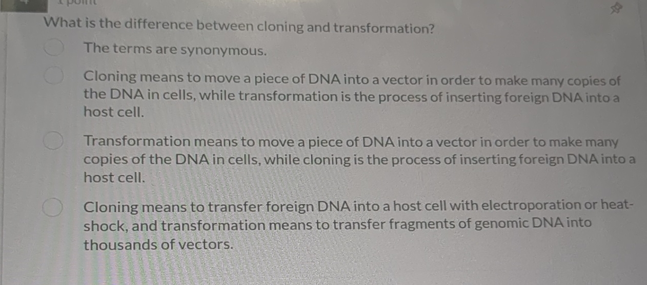 Solved What Is The Difference Between Cloning And | Chegg.com