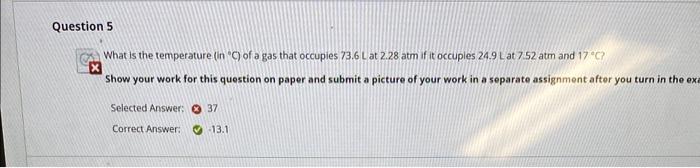 Solved What is the temperature (in ∘C ) of a gas that | Chegg.com