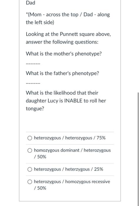 Solved The Punnett square below shows the genotypes of two | Chegg.com