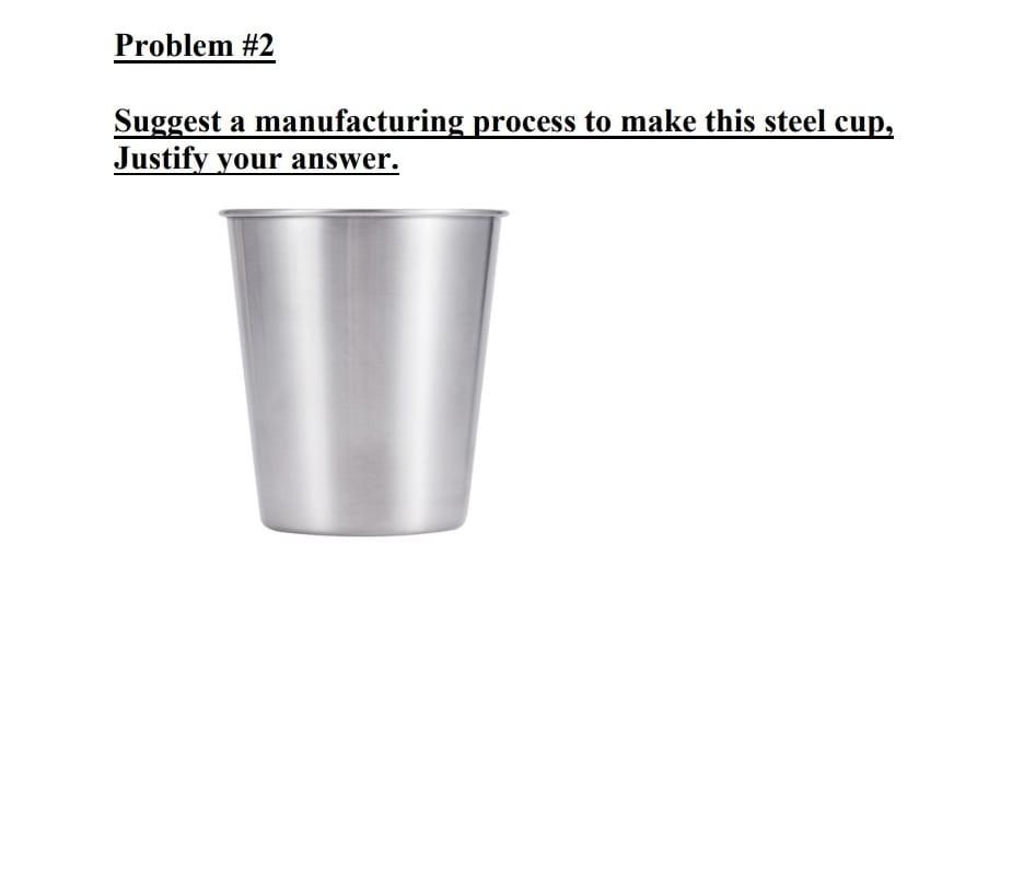 Solved Problem #2 Suggest a manufacturing process to make | Chegg.com