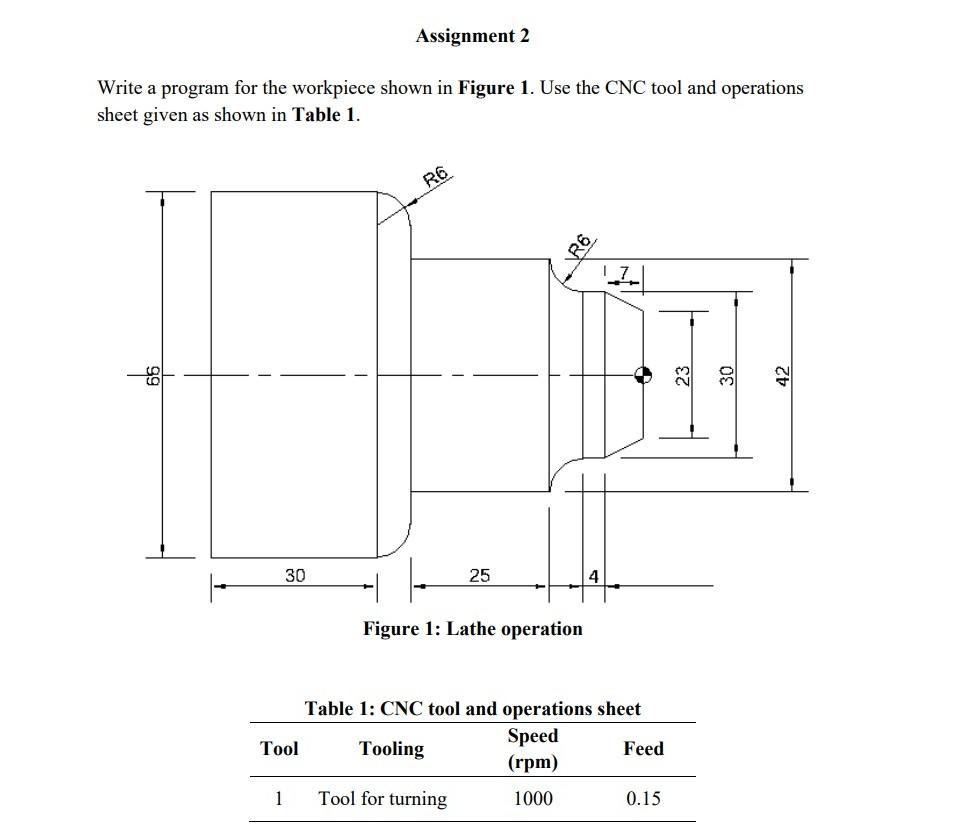 Solved Assignment 2 Write a program for the workpiece shown | Chegg.com