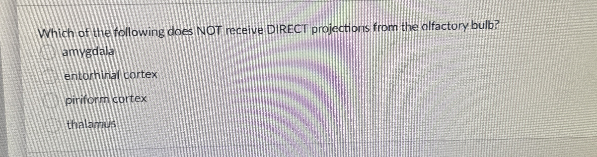 Solved Which of the following does NOT receive DIRECT | Chegg.com