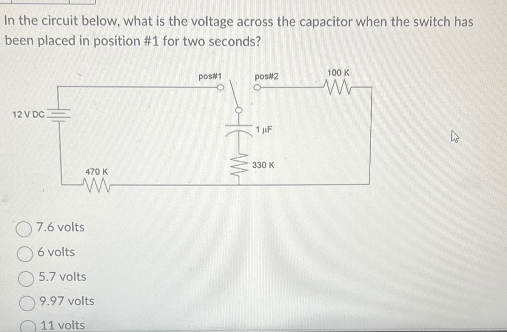 Solved In the circuit below, what is the voltage across the | Chegg.com