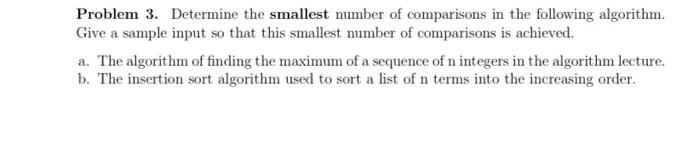 Solved Problem 3. Determine the smallest number of | Chegg.com