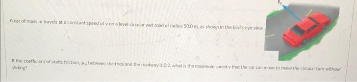 Solved A Car Of Mass M Travels At A Constant Speed Of V On A