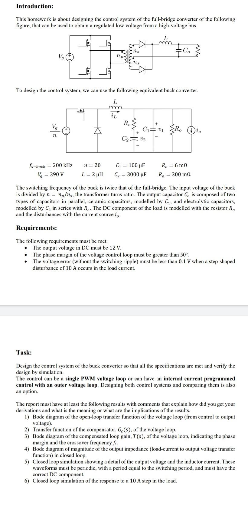 Solved Introduction: This homework is about designing the | Chegg.com