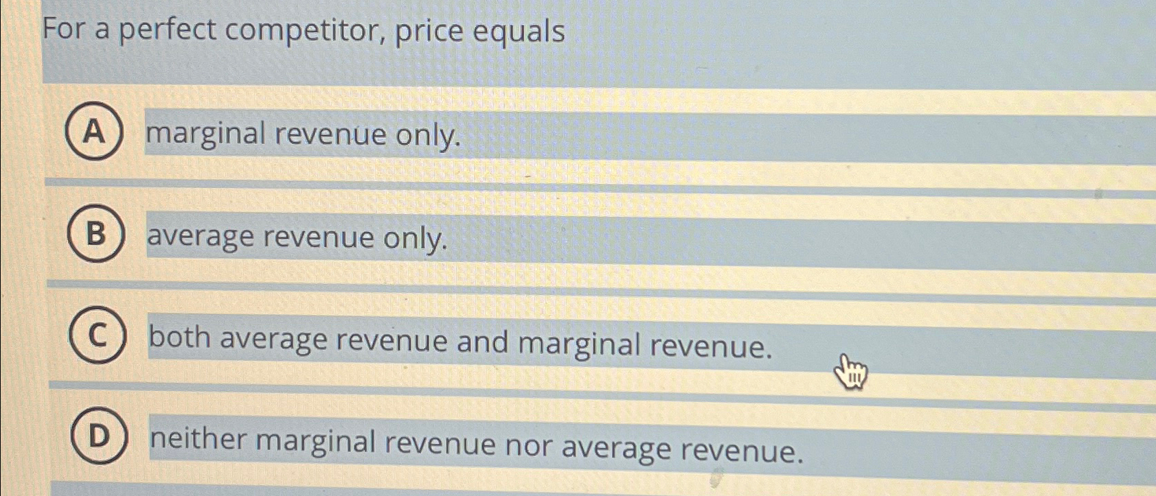 Solved For a perfect competitor, price equalsmarginal | Chegg.com