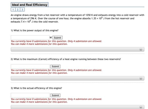 Solved Ideal and Real Efficiency 1 2 3 An engine draws | Chegg.com