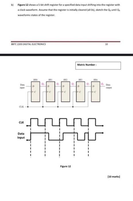 Solved B) Figure 12 Shows A 5-bit Shift Register For A | Chegg.com