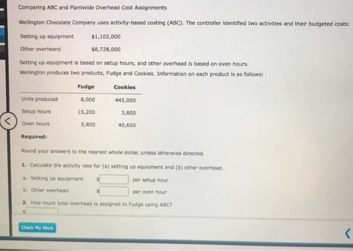 Solved Comparing ABC and Plantwide Overhead Cost Assignments | Chegg.com