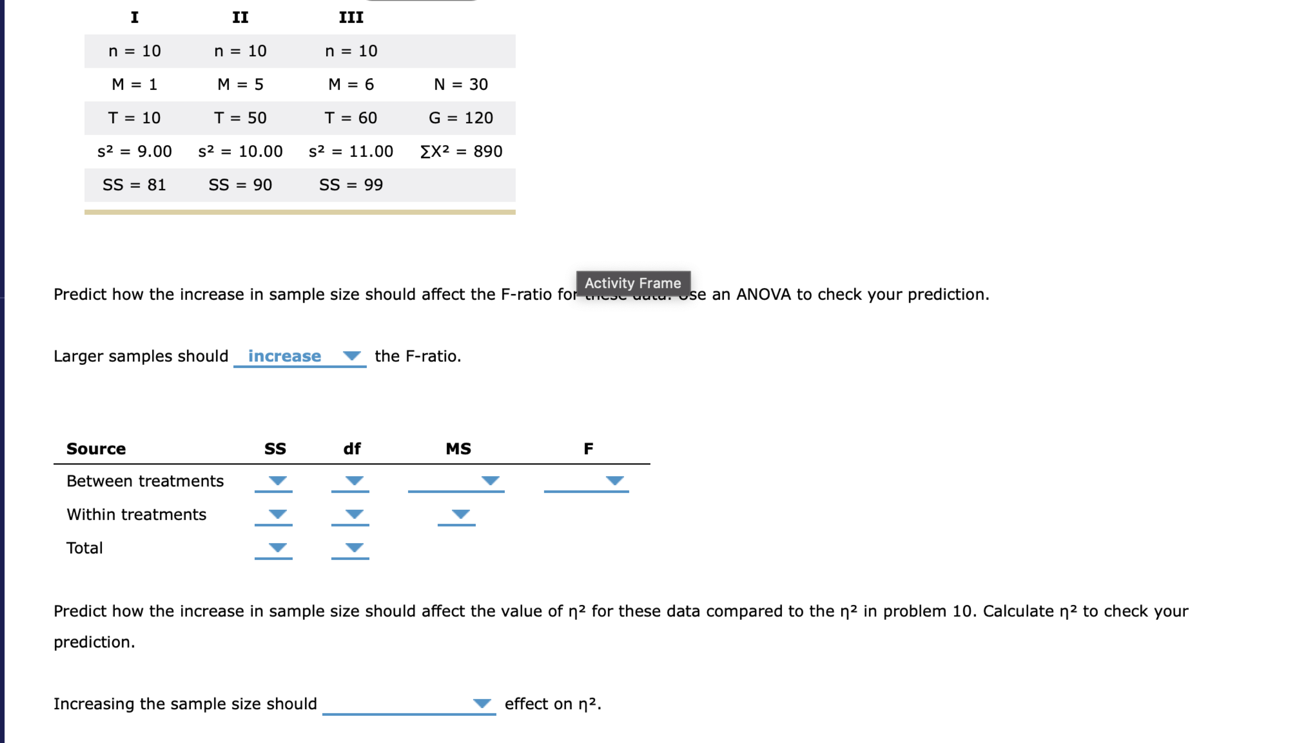 Solved Predict how the increase in sample size should affect | Chegg.com