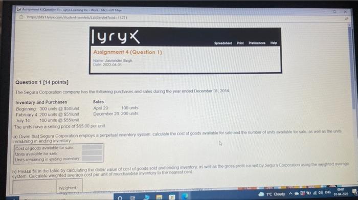 lyryx case study 4 answers