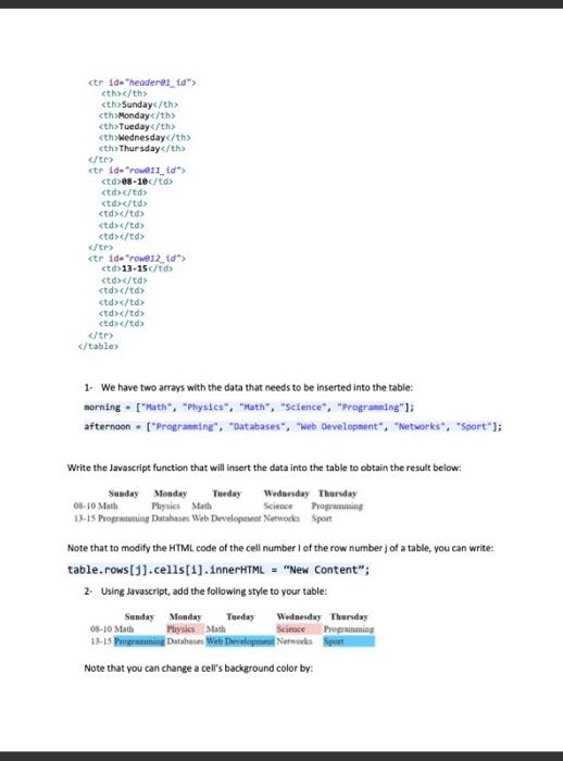 Problem A: Lab 6 Introduction to Javascript The first | Chegg.com