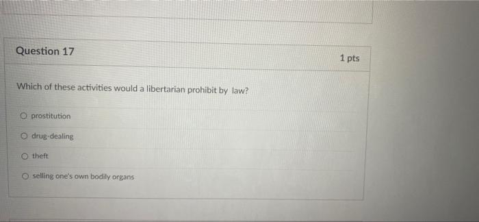 Question 17 1 pts Which of these activities would a | Chegg.com