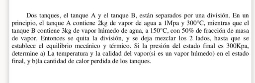 Dos Tanques, El Tanque A Y El Tanque B, Están | Chegg.com