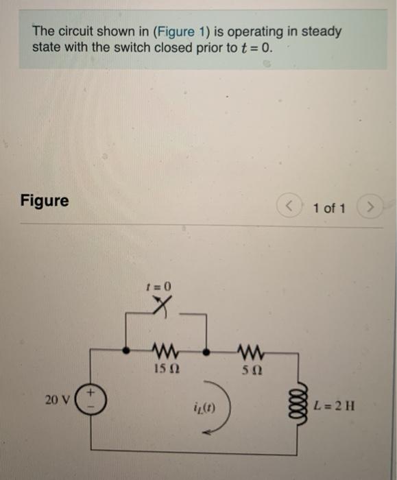 Solved The circuit shown in (Figure 1) is operating in | Chegg.com