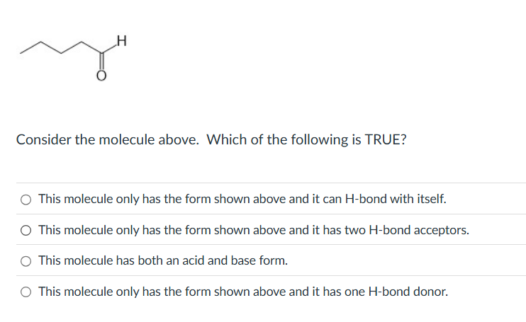 Solved Consider the molecule above. Which of the following | Chegg.com
