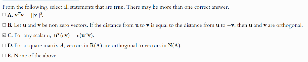 Solved From the following, select all statements that are | Chegg.com
