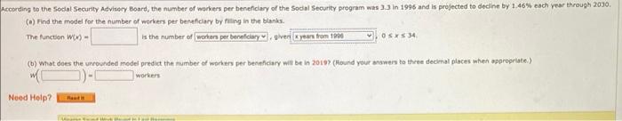 Solved (a) Find the model for the numbee of warkers per | Chegg.com