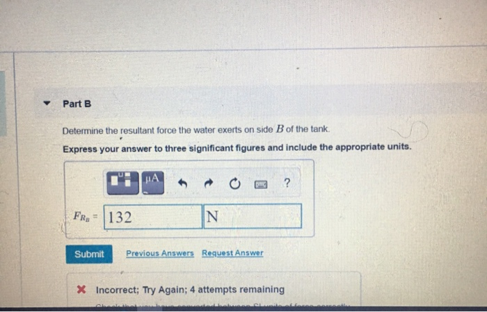 Solved Problem 9.121 The tank is filled with water to a | Chegg.com