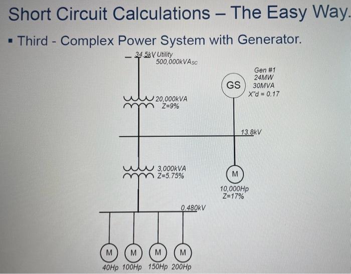 Solved Draw a one-line diagram of the following system and | Chegg.com